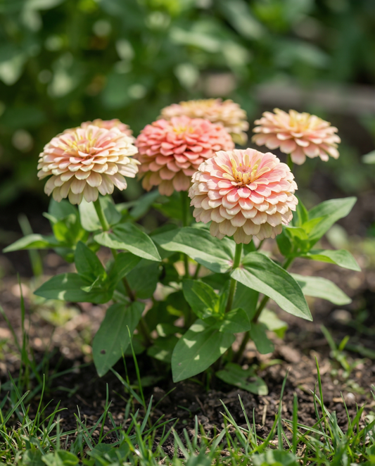 Thumbelina Dwarf Mixed (Zinnia elegans) – frön för ettårig blandning från SeedsChoice