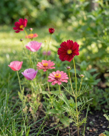 Sommarblommor Pink Red Mix Blend – ettåriga blomsterfrön från SeedsChoice