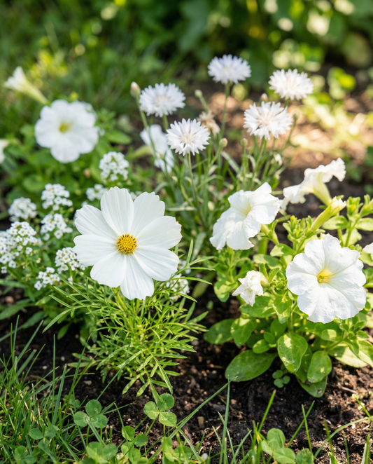 White Summer Mix Blend – ettåriga blomsterfrön från SeedsChoice