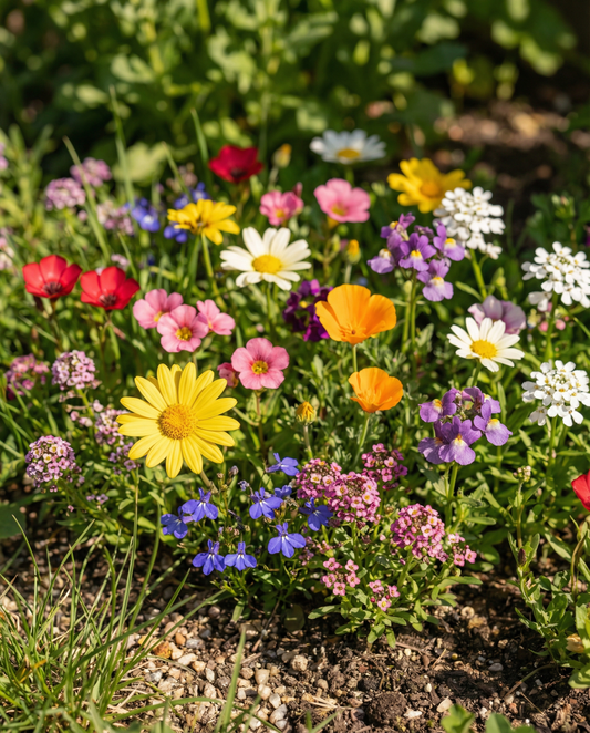 Colourful Carpet Mix – ettåriga blomsterfrön från SeedsChoice