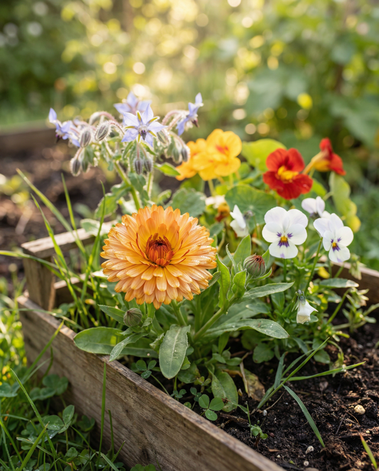 Edible Mix för full sol 40 80 cm – ettåriga blomsterfrön från SeedsChoice