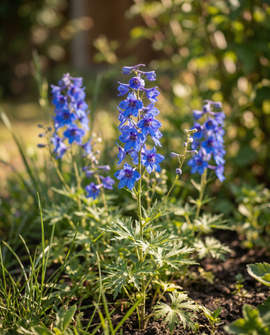 Riddarsporrsfrön Larkspur Delphinium Belladonna tvåårig Dasante Blue