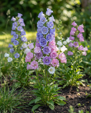 Klockkungen fyllda blommor (Campanula medium) – tvååriga blomsterfrön från SeedsChoice