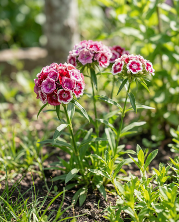 Borstnejlika Mixed Double Flowering (Dianthus barbatus) – frön till tvåårig blomma från SeedsChoice