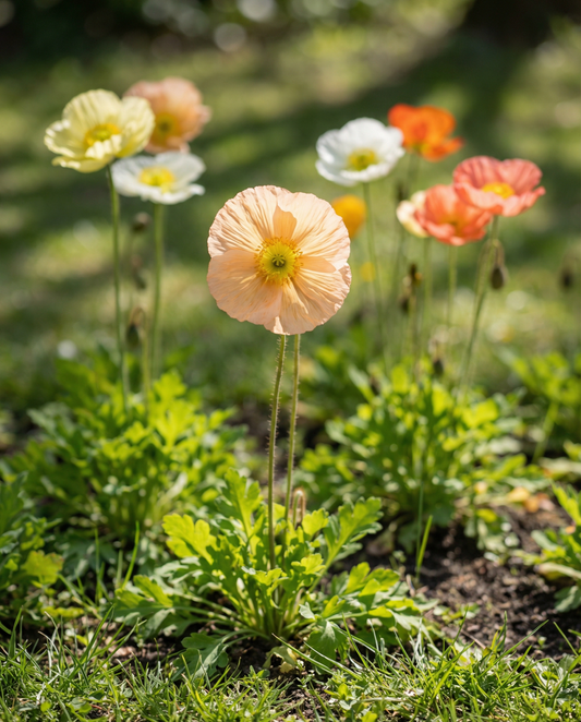 Island Poppy Mixed Colours (Papaver nudicaule) – tvååriga blomsterfrön från SeedsChoice