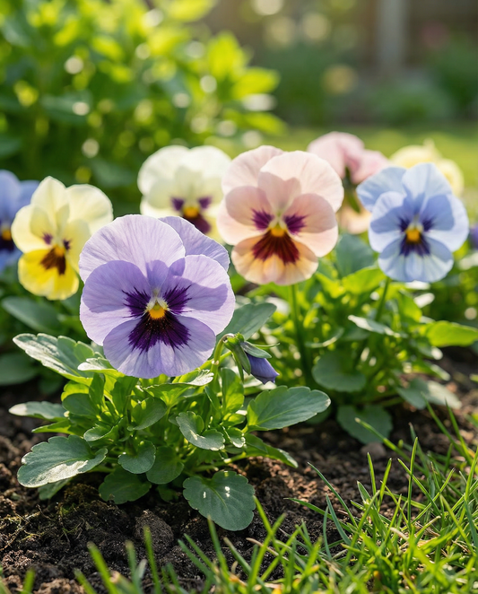 Pensé Trimardeau Mix (Viola wittrockiana) – tvååriga blomfrön från SeedsChoice