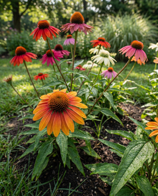 Solhatt Cheyenne Spirit Mix (Echinacea hybrida) – fleråriga blomsterfrön från SeedsChoice