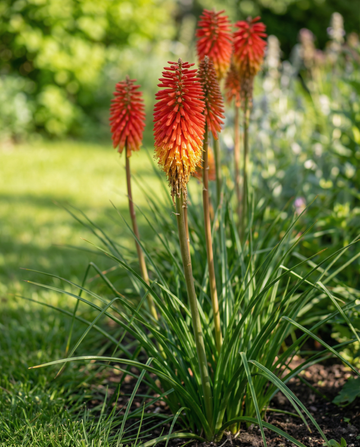 Fackelblomster Tritoma Royal Castle Hybrids (Kniphofia uvaria) – fleråriga frön från SeedsChoice