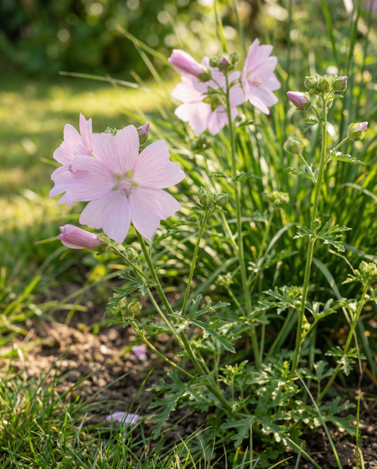 Myskmalva (Malva moschata) – fleråriga blomsterfrön från SeedsChoice
