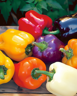 Frön Söt Paprika Capsicum Annuum 5 Color Mixture Ettårig Grönsak