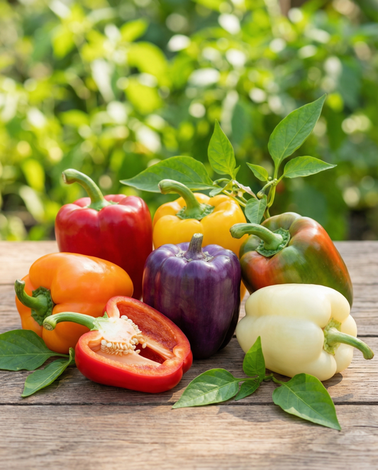 Paprika 5 Color Mixture (Capsicum annuum) – ettåriga grönsaksfrön från SeedsChoice