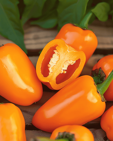 Snackpaprika Mini Orange frön (Capsicum annuum) – ettårig grönsak