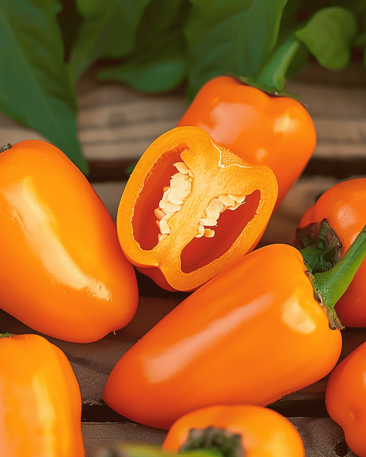 Snackpaprika Mini Orange frön (Capsicum annuum) – ettårig grönsak