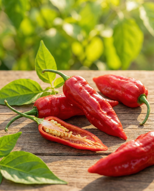 Bhut Jolokia Pepper Red (Capsicum chinense) – ettåriga grönsaksfrön från SeedsChoice