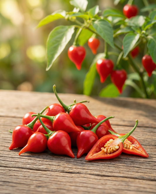 Paprika Biquinho (Capsicum chinense) – ettåriga grönsaksfrön från SeedsChoice