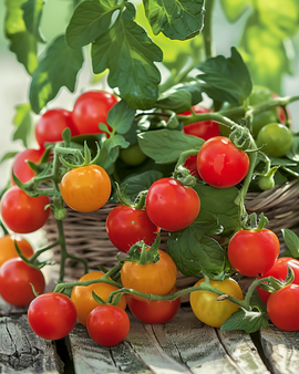 Körsbärstomatfrön Solanum lycopersicum Ettårig Micro Cherry KrukSort