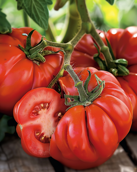 Kötttomat Marmande frön Solanum lycopersicum ettårig