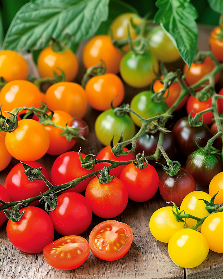 Körsbärstomat Blandpack frön (Solanum lycopersicum) – ettårig grönsak