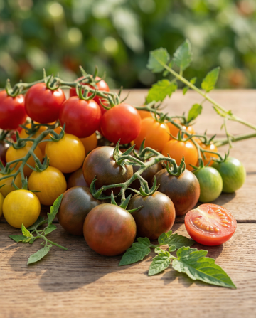 Körsbärstomat Blandpack (Solanum lycopersicum) – ettåriga grönsaksfrön från SeedsChoice