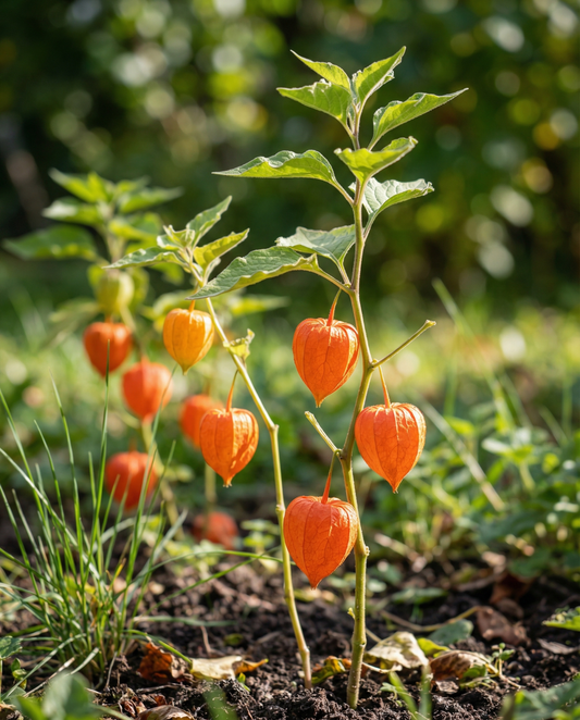 Blåsört med orangea lyktor (Physalis alkekengi) – fleråriga blomsterfrön från SeedsChoice