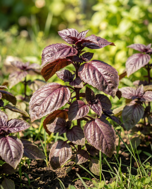 Söt basilika Red Lizzy (Ocimum basilicum) – ettåriga frön från SeedsChoice