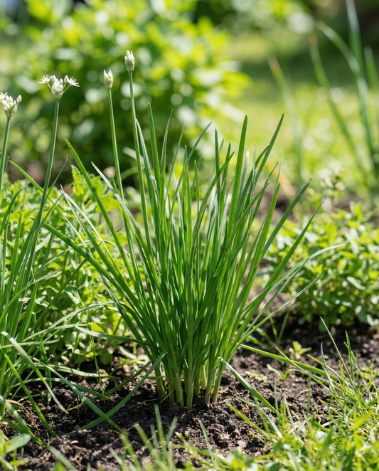 Vitlöksgräslök (Allium tuberosum) – frön till flerårig ört från SeedsChoice