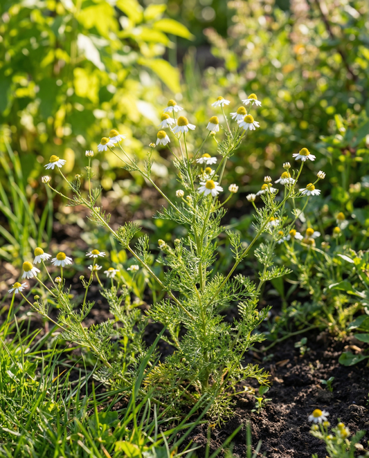 Kamomill (Matricaria chamomilla) – ettåriga örtfrön från SeedsChoice