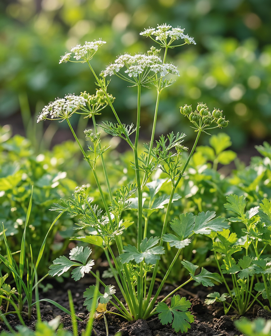 Koriander storsåddig (Coriandrum sativum) – ettåriga örtfrön från SeedsChoice