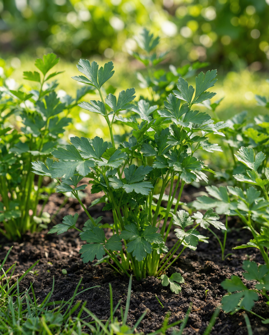 Persilja Thujade (Petroselinum crispum) – tvååriga örtfrön från SeedsChoice