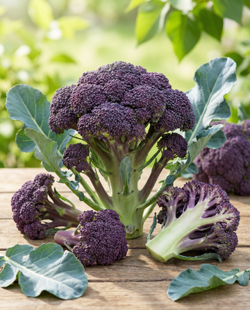 Broccoli Summer Purple (Brassica oleracea) – ettåriga grönsaksfrön från SeedsChoice