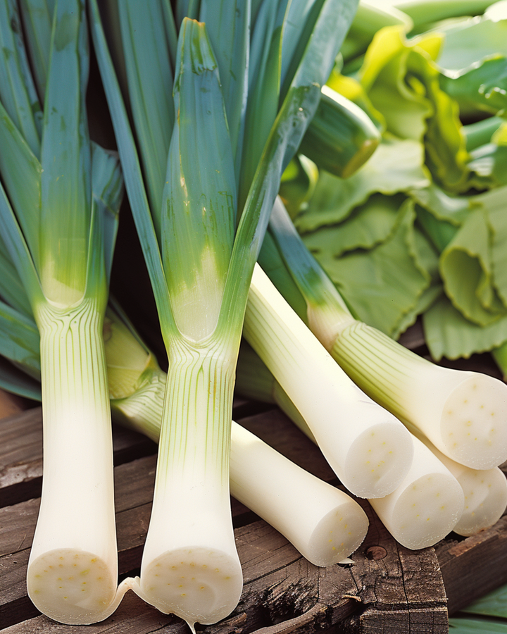 Purjolök Bluegreen Winter Hiverbleu kuldtålig frön (Allium porrum) – ettårig grönsak