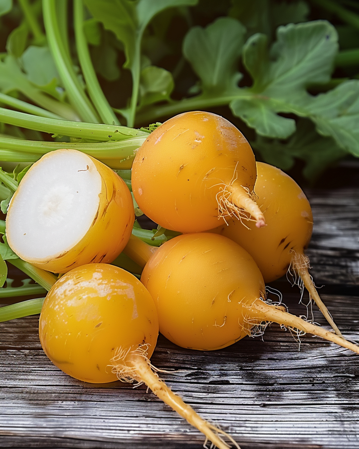 Rädisa Zlata gul rund frön (Raphanus sativus) – ettårig grönsak