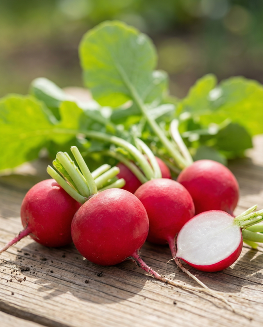 Rädisa Cherry Belle (Raphanus sativus) – ettåriga grönsaksfrön från SeedsChoice