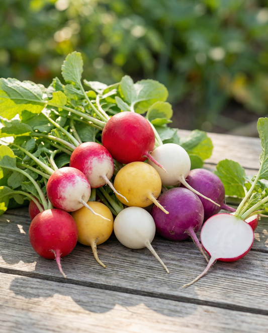 Rädisfrön Round Mixture (Raphanus sativus) – ettåriga grönsaksfrön från SeedsChoice
