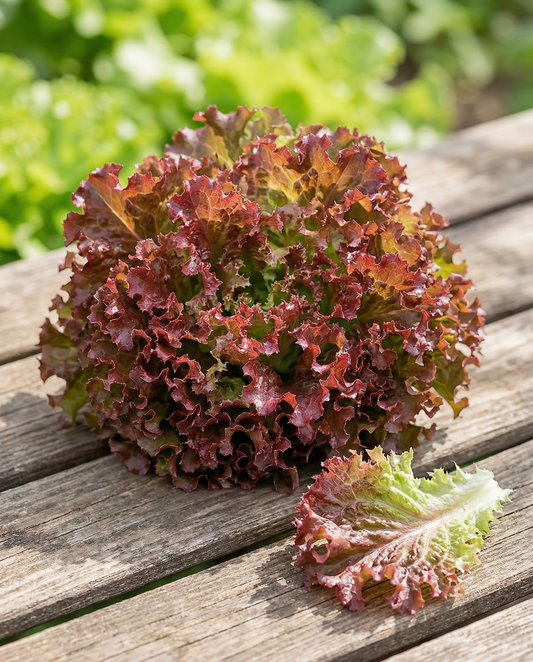 Lollo Rossa-sallat (Lactuca sativa) – ettåriga grönsaksfrön från SeedsChoice