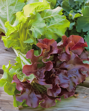 Plocksallat Red Salad Bowl frön (Lactuca sativa) – ettårig grönsak