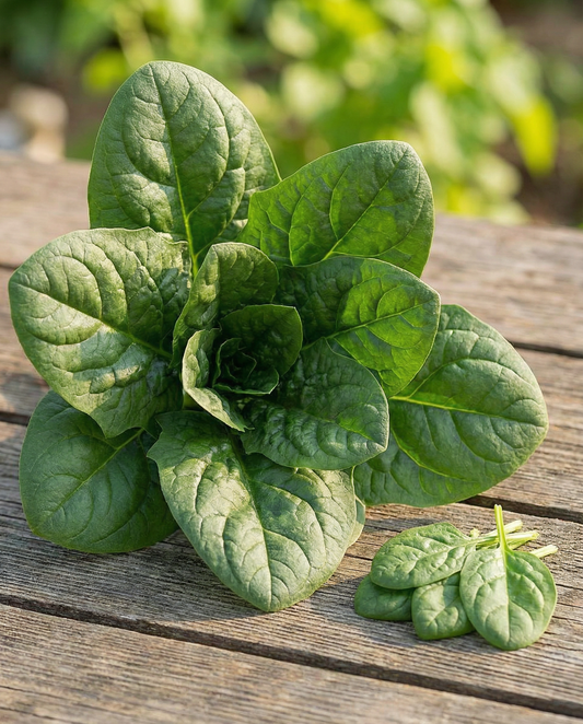 Spenat Viroflex Giant White (Spinacia oleracea) – ettåriga grönsaksfrön från SeedsChoice