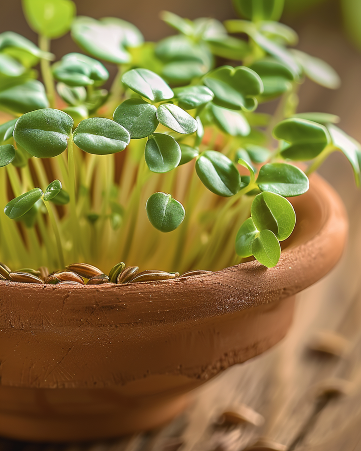 Trädgårdskrassefrön (Lepidium sativum) – ettårig grönsak