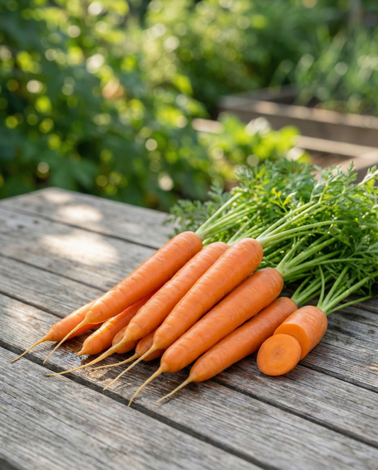 Sommarmorot Napoli F1 (Daucus carota) – ettåriga grönsaksfrön från SeedsChoice