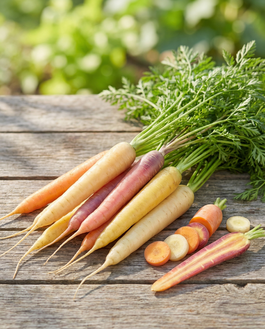 Morot Rainbow Mix F1 (Daucus carota) – ettåriga grönsaksfrön från SeedsChoice