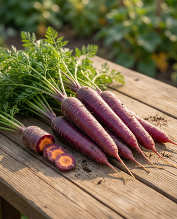 Sommarmorot Purple Sun F1 (Daucus carota) – ettåriga grönsaksfrön från SeedsChoice
