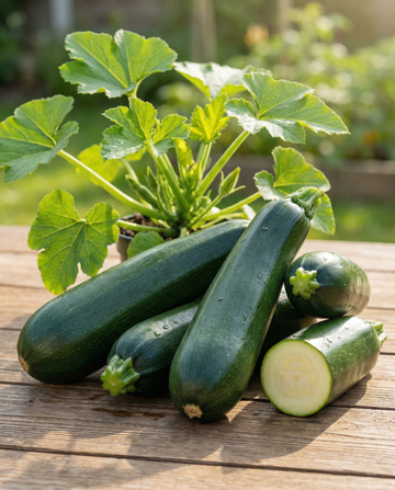 Sommarsquash Black Beauty (Cucurbita pepo) – ettåriga grönsaksfrön från SeedsChoice