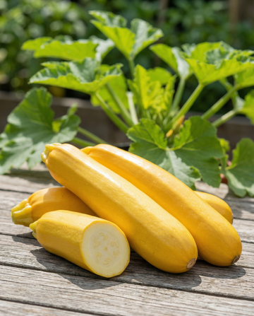 Gold Rush F1 zucchini (Cucurbita pepo) – ettåriga frön från SeedsChoice