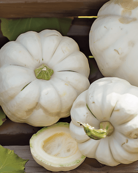 Frön av Custard White Squash, Cucurbita pepo, ettårig