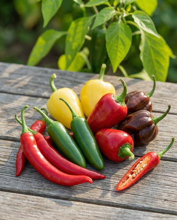 Paprika blandning Mix 5 sorter (Capsicum annuum) – ettåriga grönsaksfrön från SeedsChoice