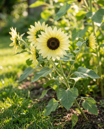 Solros Moonwalker (Helianthus annuus) – ettåriga blomsterfrön från SeedsChoice