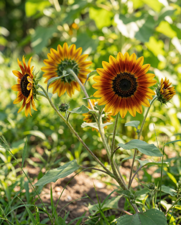 Solros Ring Of Fire (Helianthus annuus) – ettåriga blomsterfrön från SeedsChoice