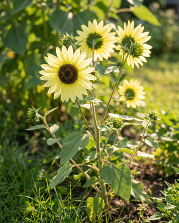 Solros Lemon Queen (Helianthus annuus) – ettåriga blomsterfrön från SeedsChoice