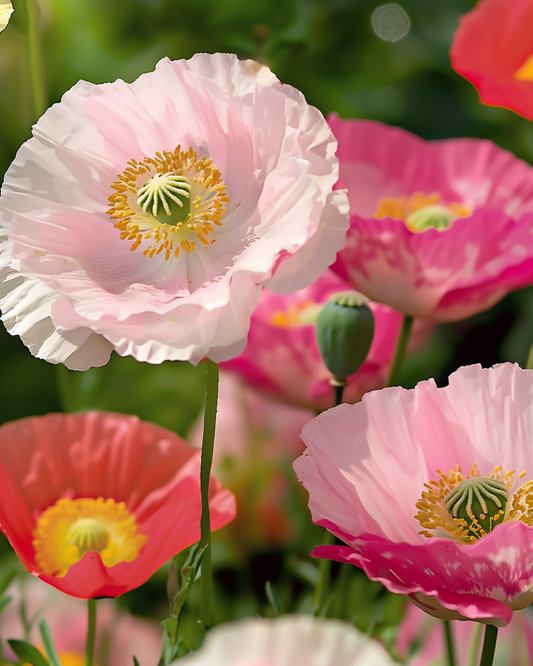 Shirley Poppy Mixed Colours 75 cm (Papaver rhoeas) – ettåriga blomsterfrön från SeedsChoice