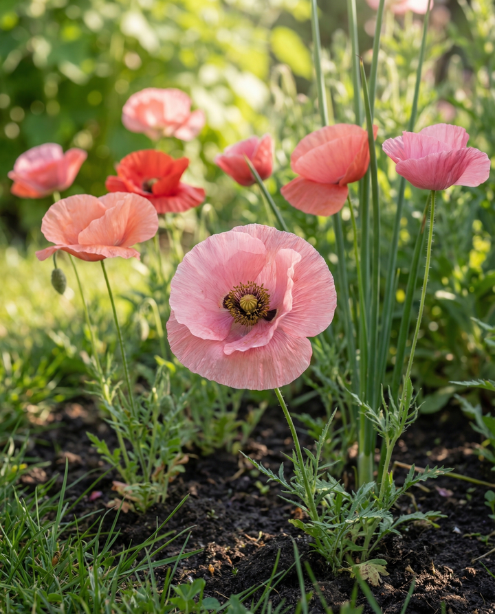 Shirley Poppy Mixed Colours 75 cm frön (Papaver rhoeas) – ettårig blomma